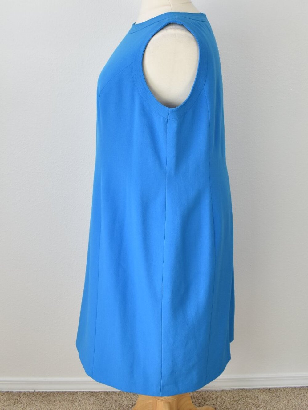 Kasper Sheath Boat Neck Dress Blue - 22W - Picture 3 of 8